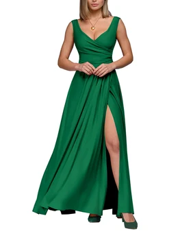 Elegant Party Dresses For Women 2023 Prom Luxury Woman Dress Evening Wedding Dance Long Maxi Sleeveless Dresses Green Vestidos 1
