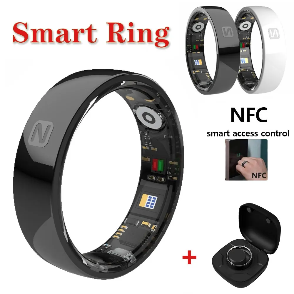 2026 New NFC Smart Ring for Huawei Xiaomi Samsung, Heart Rate Blood Pressure Multi-Sport Monitor 5ATM SmartRing Women Men 1
