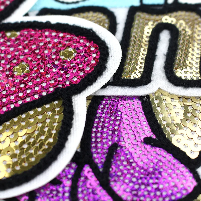 Disney Sequins Clothing Patch Mickey Minnie Mouse Patches Cartoon Sew Clothes Patch for T-shirt Coat DIY Decoration Women Gift