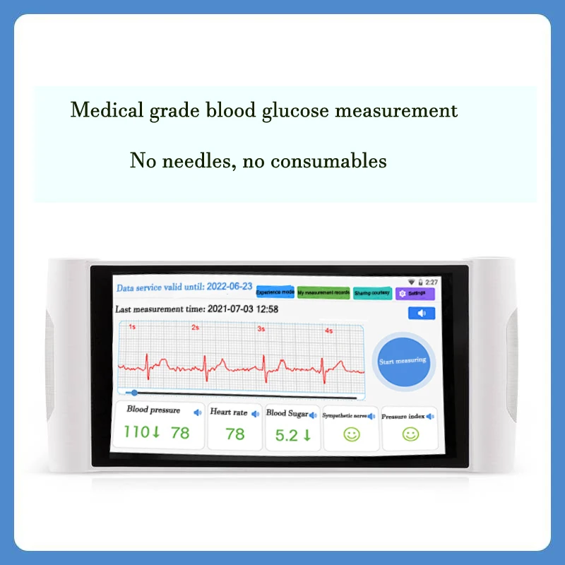 Needle Free And Blood Free Blood Glucose Meter Glucometer Kit Diabetes Tester Medical Sugar Meter