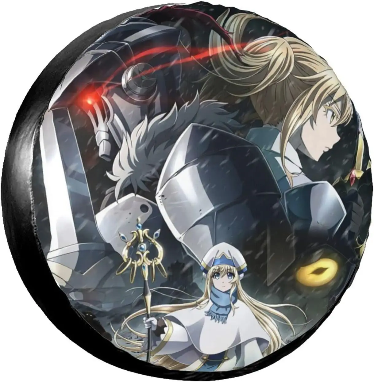 

Anime Goblin Slayer Pattern Spare Tire Cover Wheel Protectors Water Dustproof Universal Fit for SUV Truck Camper Travel Trailer