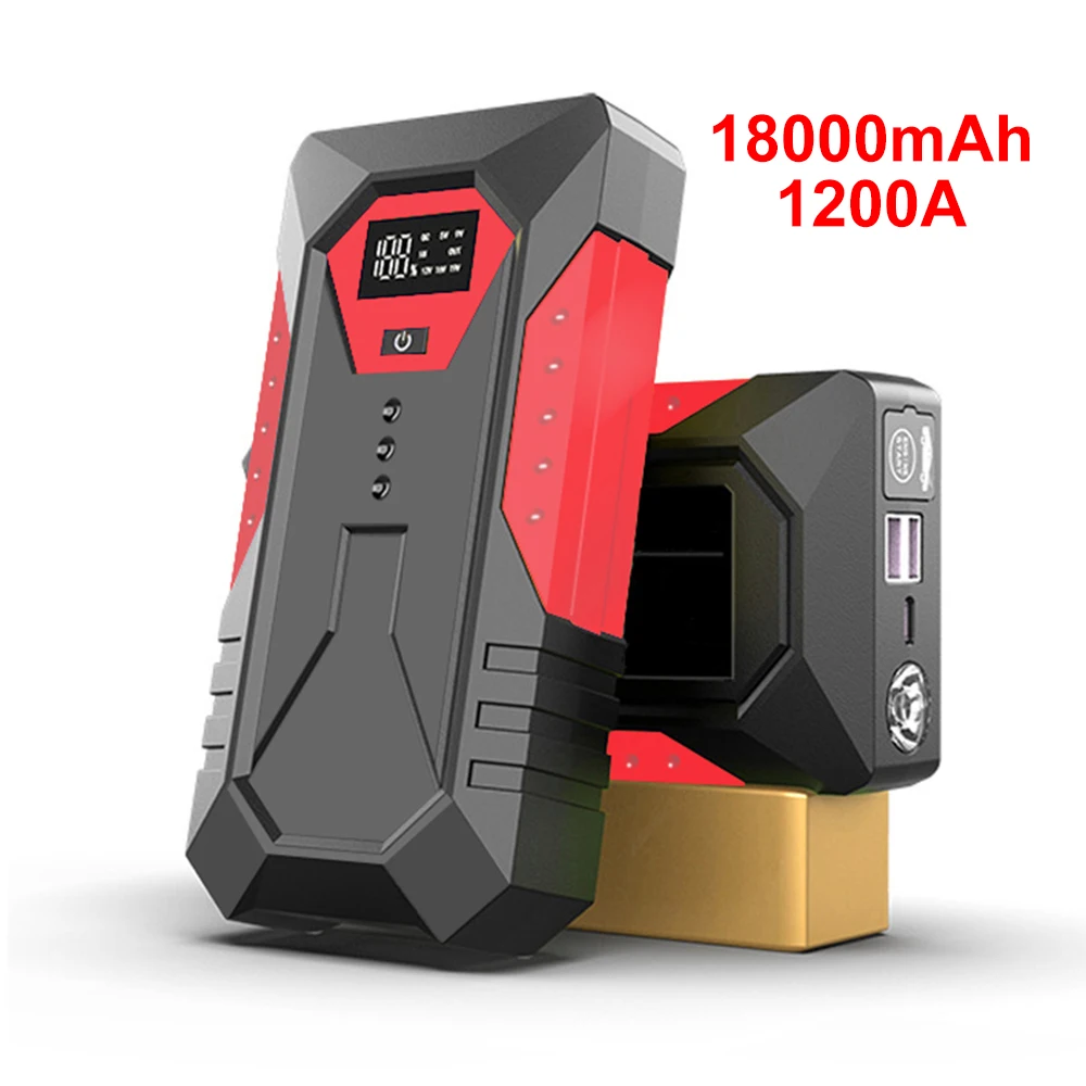 New 1200A Car Jump Starter 18000mAh Power Bank Petrol Diesel Car