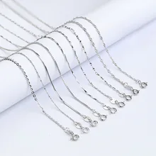 

S925 Sterling Silver Necklace Box Snake Bone Water Wave Silver Jewelry Pendant Collocation Chain Clavicle Chain For Women