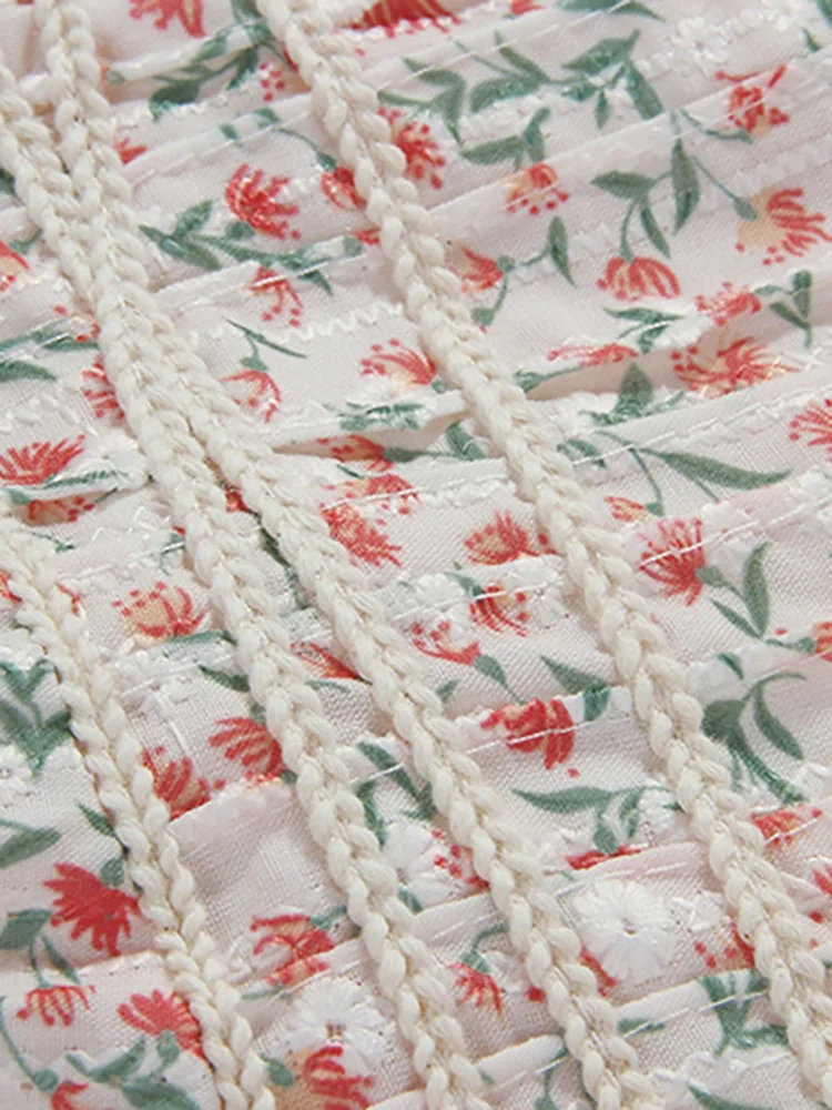 DEAT فستان أنيق زلة عبر خطوط الخصر ضئيلة الزهور ال...