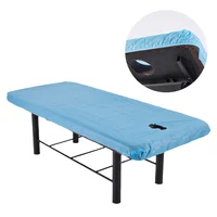 10pcs Disposable Bed Cover For Beauty Salon Open Hole Spa Massage Soft Bed Sheets Non-woven Fabric Breathable Elastic Bedspread 1
