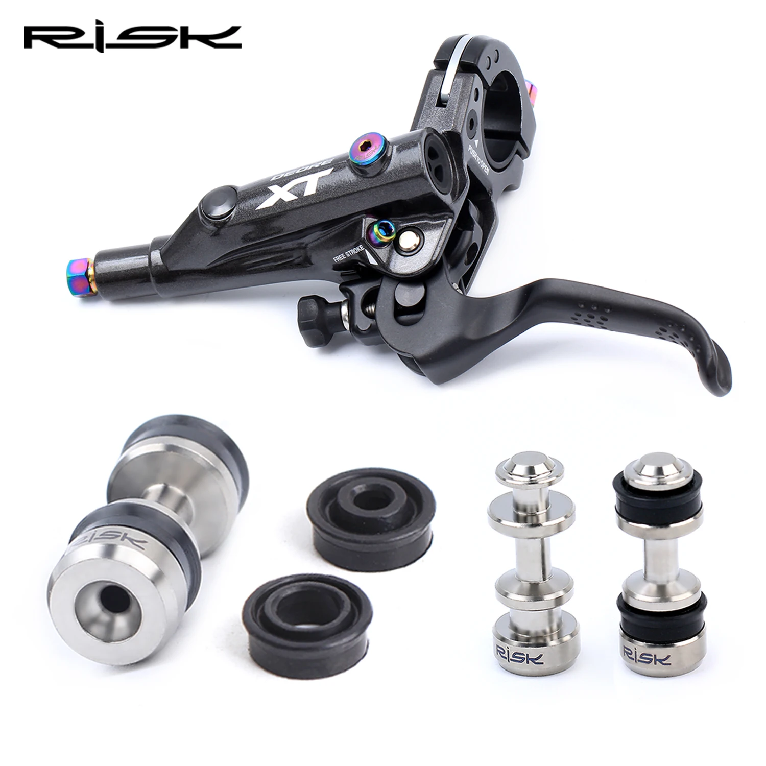 Bike Titanium Brake Lever Piston Rod Suit XT M785/M8000 SLX M7000 Brake Lever Piston Repair Parts Bicycle Sealing Ring