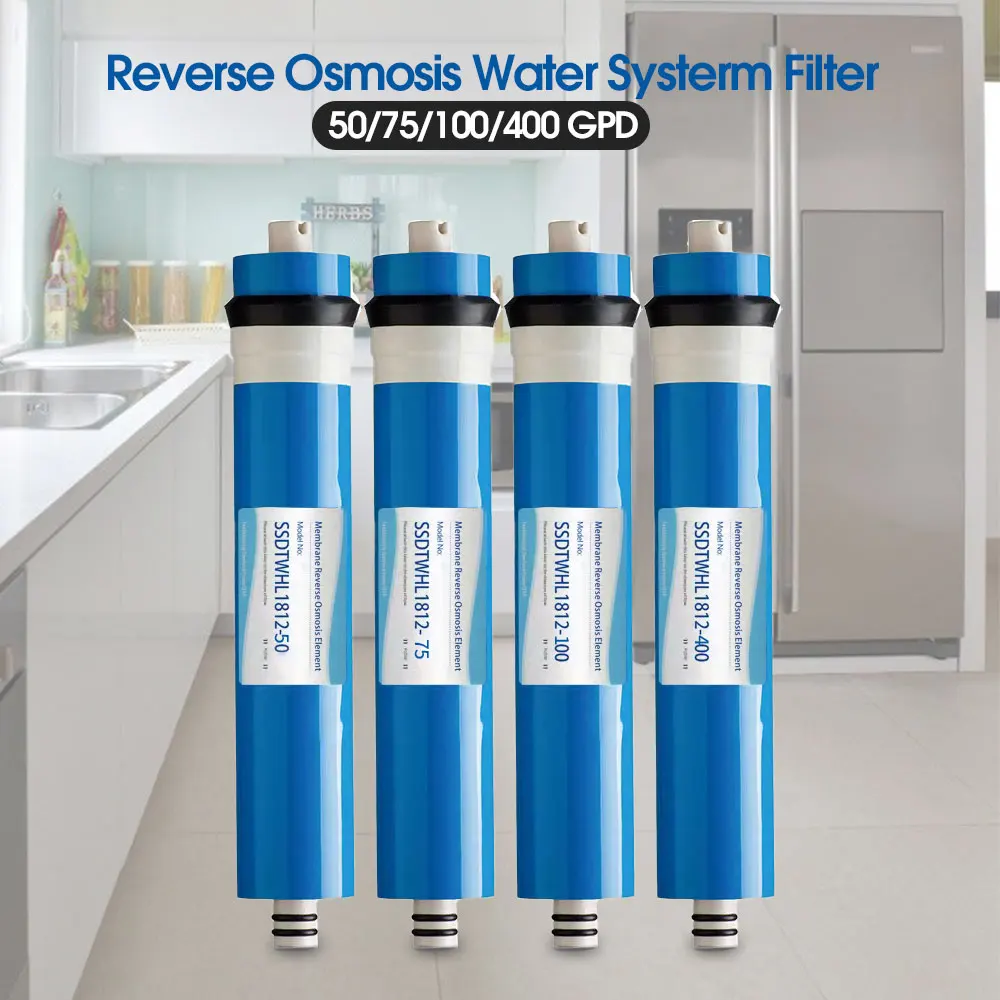 

50/75/100 GPD Kitchen RO Membrane Reverse Osmosis Replacement Water System Filter Purification Water Filtration Reduce Bacteria