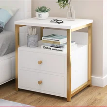 

тумба прикроватная Nordic Bedside Table White Nightstand Bedroom Multi-layer Shelf Living Room Multi-function Storage Cabinet
