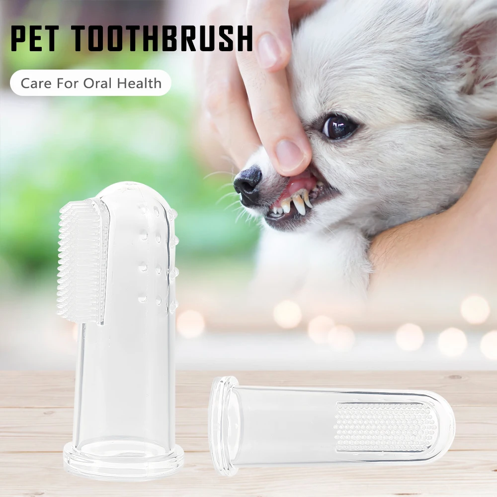 Title 14, Dog Toothbrushes Soft Pet Fingers Toothbrush Te...
