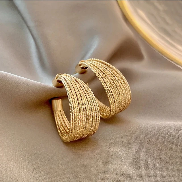 Boucles d'oreilles multicouches pour femmes, nouvelle tendance, Design Unique, élégant, délicat, rétro, exagéré, bijoux, cadeaux de fête, vente en gros 1