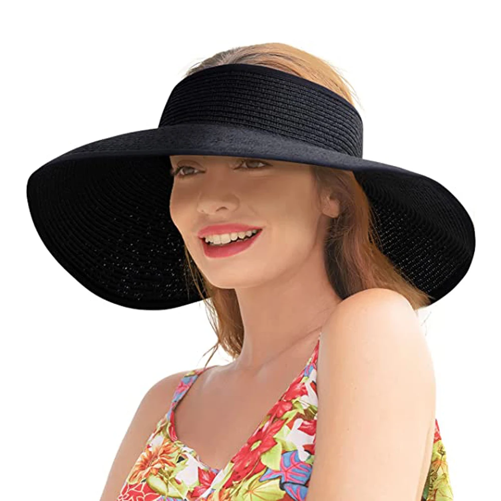 Sun Hat Women Beach Hat Wide Brim Straw 