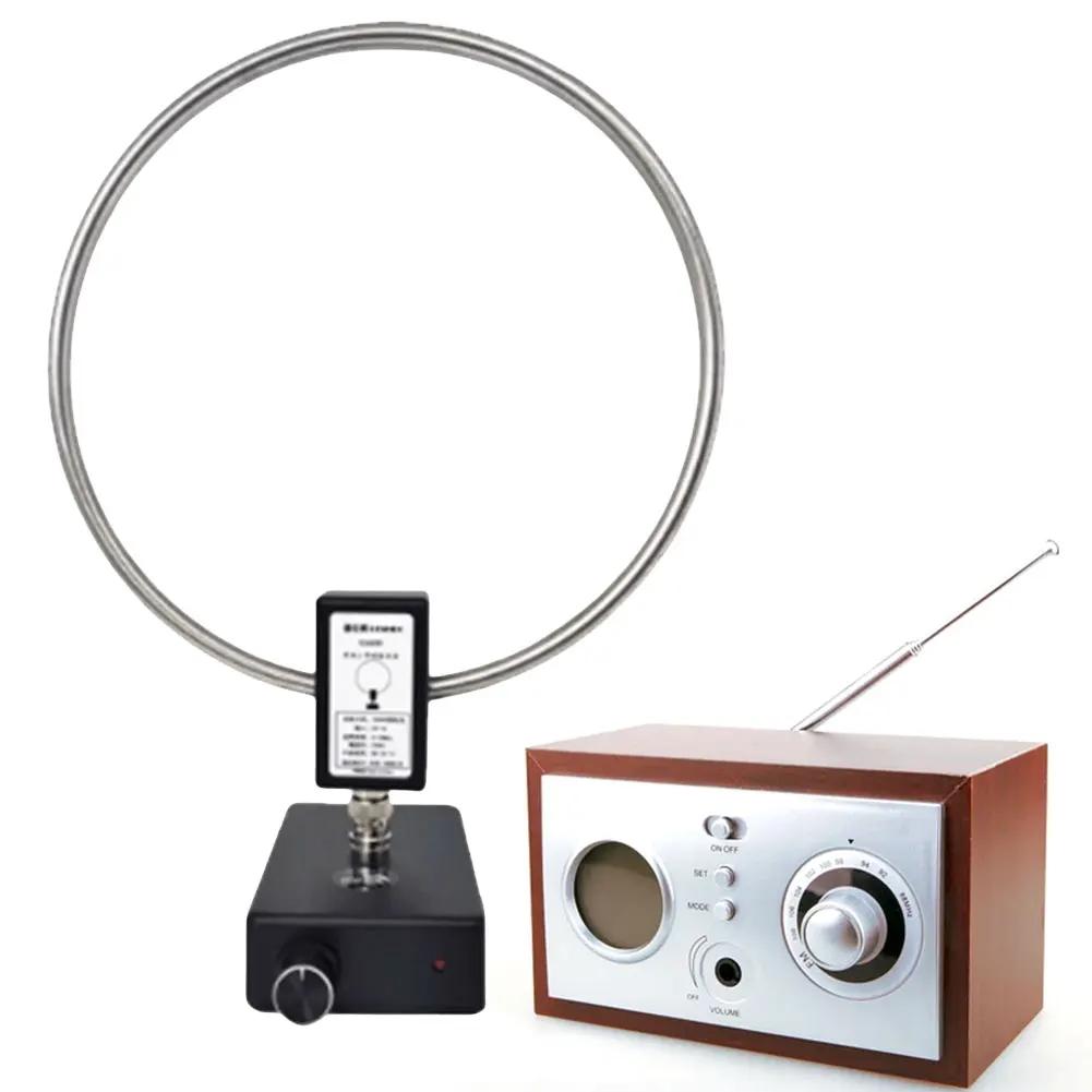 

GA-800 Active Loop Antenna SW 2.30-30MHz Short Medium Wave Radio Antenna Type-C Receiving Built-In 18350 Battery for Ham Radio