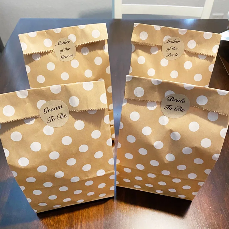 10/20Pcs Kraft Paper Candy Cookie Bags Snack Gift Packaging Wedding Birthday Party Treat Bags Baby Shower Christmas Decor Supply