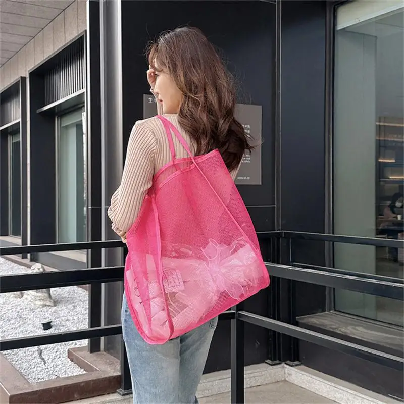 1~4PCS Toys Fashion Practical Mesh Bag Home Furnishing Makeup Bag Wear Resistance Portable Storage Bag Storage Simple 4