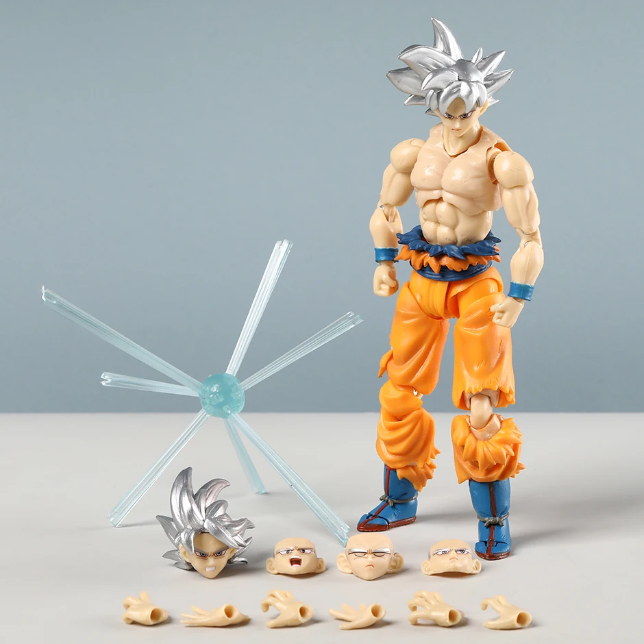 

SHF фигурка сына Гоку из серебряных волос, коллекционная экшн-фигурка инстинкта, модель, игрушка в подарок