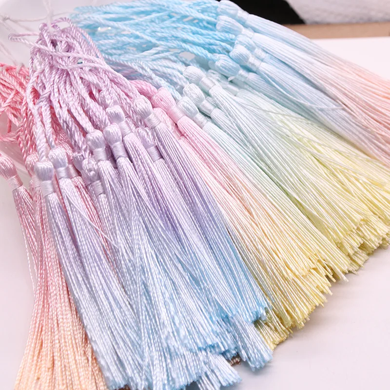 Gradient 13cm Vertical Tassels for Crafts Polyester Silk Tassel Fringe Crafts Jewelry Diy Sewing Clothing Pendant Decor Bookmark