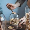 Sealed Jar Glass Cork Stopper Coffee Beans Dried Fruit Storage Box Kitchen Food Multigrain Storage Jar Cork Tea Jar 3