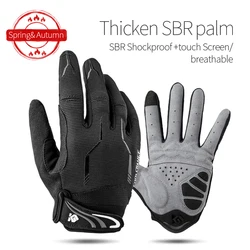 Premium Shock - Absorbing Bike Gloves - Touchscreen Ready, Breathable Fabric - XL (91040 black)