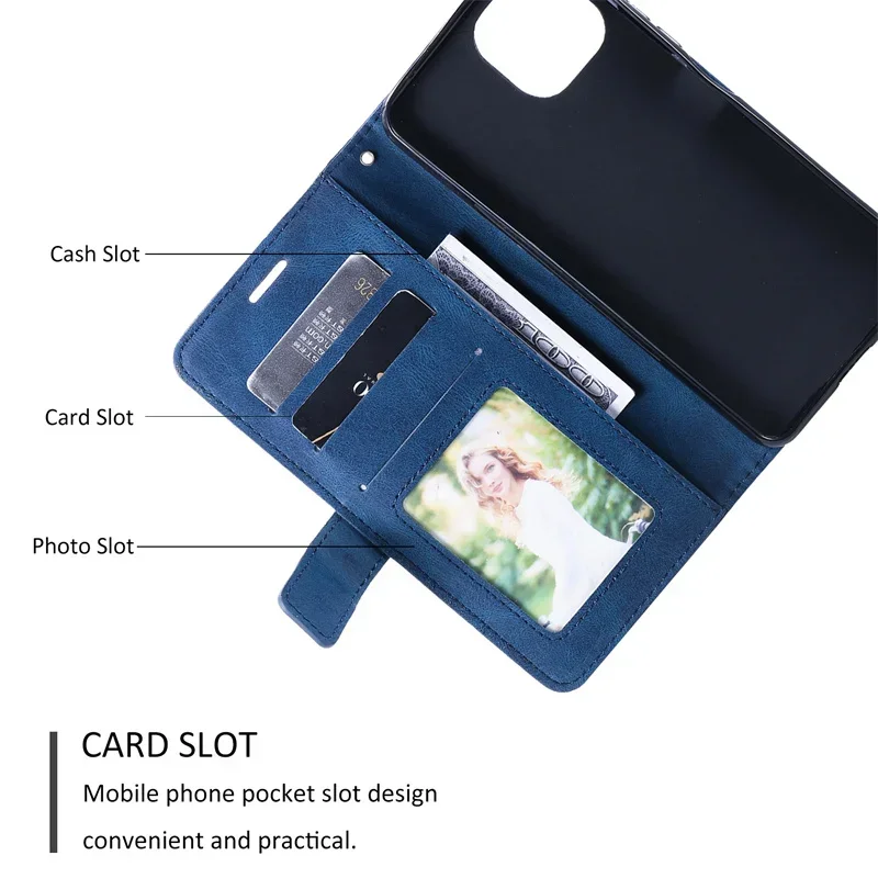 Luxury Magnetic Leather Flip Wallet Phone Case - Sleek Design with Enhanced Protection