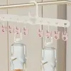New Multi-clip Sock Drying Hanger Space Saving Drying Underwear Drying Rack with 8 Clips Hanger Clips Towel Sock Baby Clothes 3
