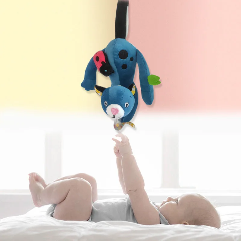 

Newborn Baby Rattles Rabbit Bear Grab Ability Training Toys 0-12 Months Infant Stroller Bed Hanging Bell Plush Dolls Boys Girl