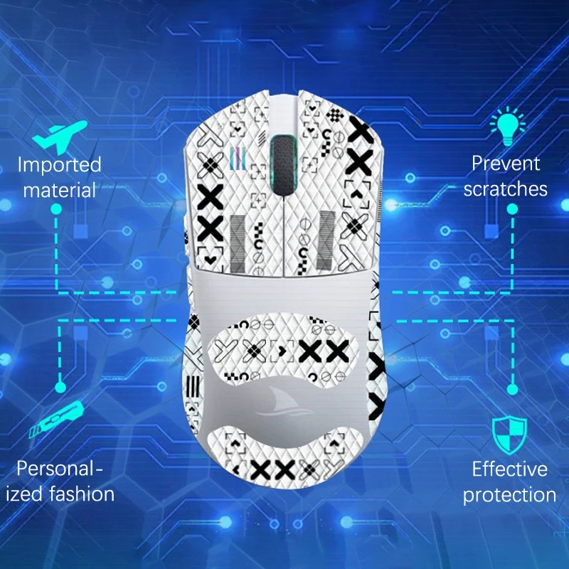 Mouse Grip Tape Skate Sticker Non Slip Suck Sweat Mouse Anti-Slip Sticker For Darmoshark M3 mouse anti slip sticker