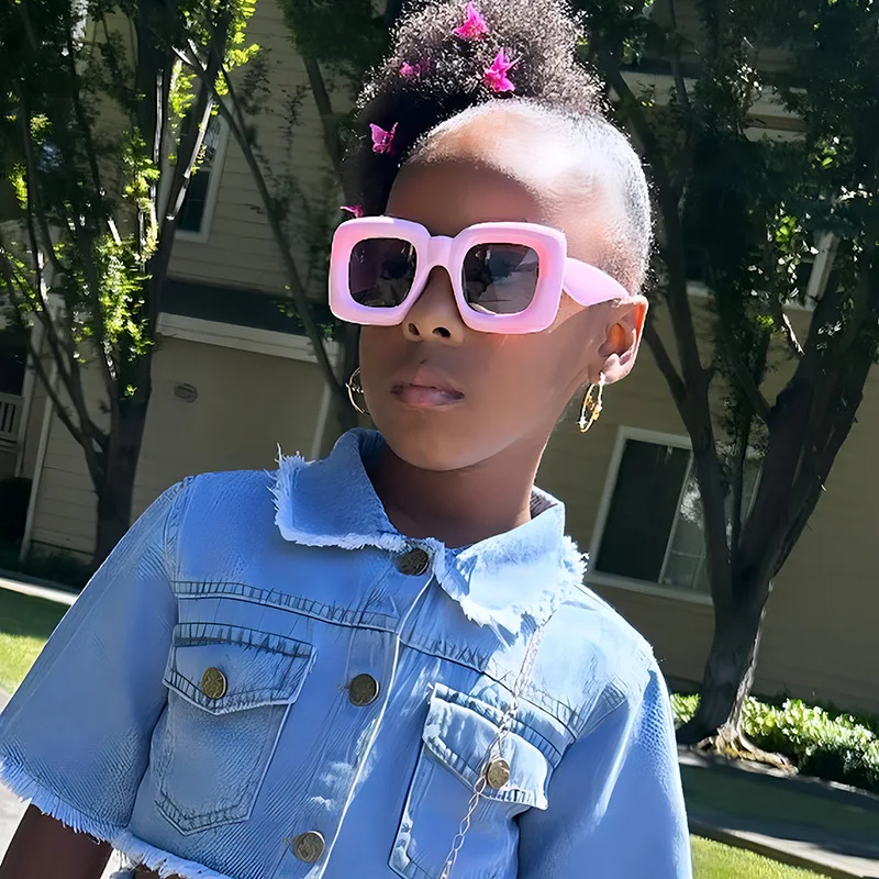 Children's Fashion Square Sunglasses Cute Baby Protective Sun Glasses Boys And Girls UV Protection Eyewear UV400 Goggles kids sunglasses,children sunglasses