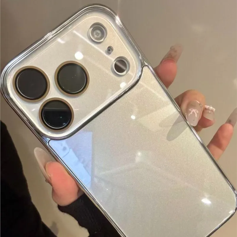 รูปสินค้า เคสกระจกนิรภัยมันเงาสำหรับ iPhone