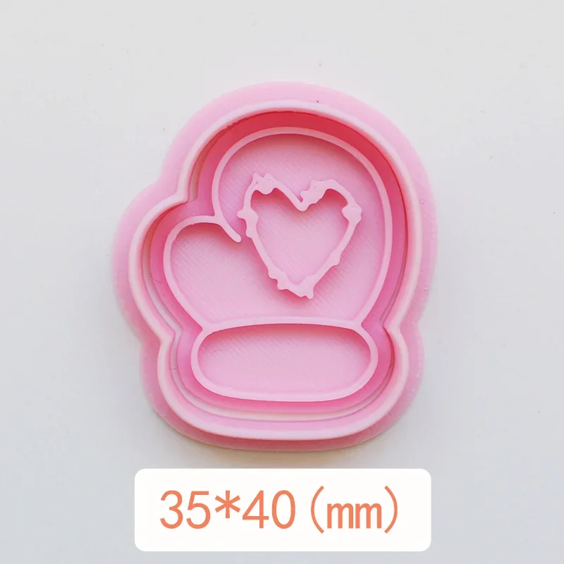 Christmas Mini Cookie Cutter 3D Cartoon Xmas Tree Snowflake Santa Biscuit Fondant Embossed Stamps Molds New Year Cake Decor