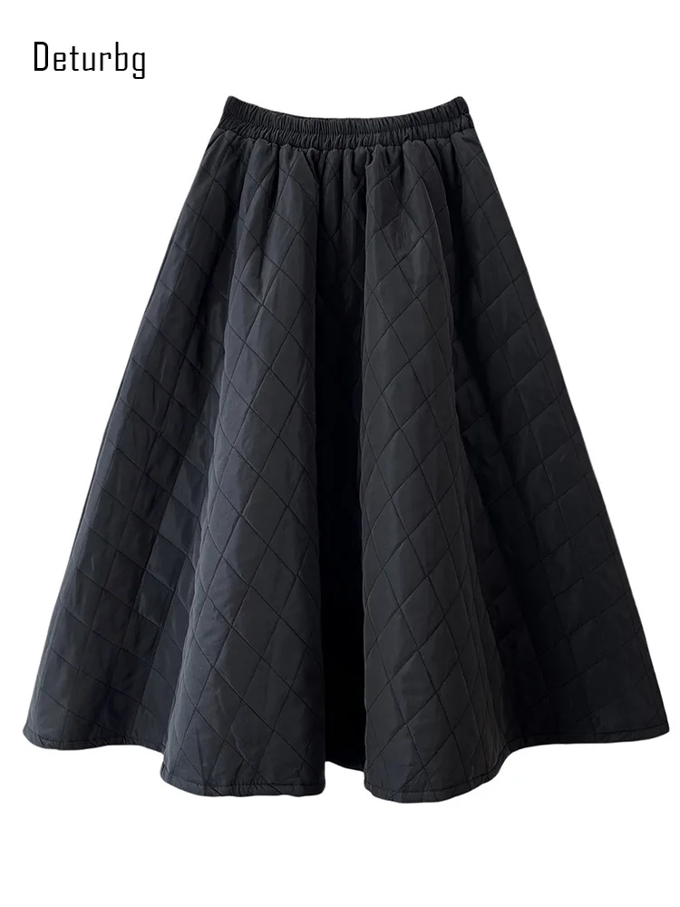 Midi Skirts Swing Skirt With Pockets Pattern 4Quilted Diamond