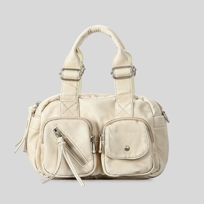 Women Handbag Top-handle Shoulder Tote Bag Satchel Fashion Retro PU Dinner Bag Multi-pockets Shoulder Handbags Phone Money Pack