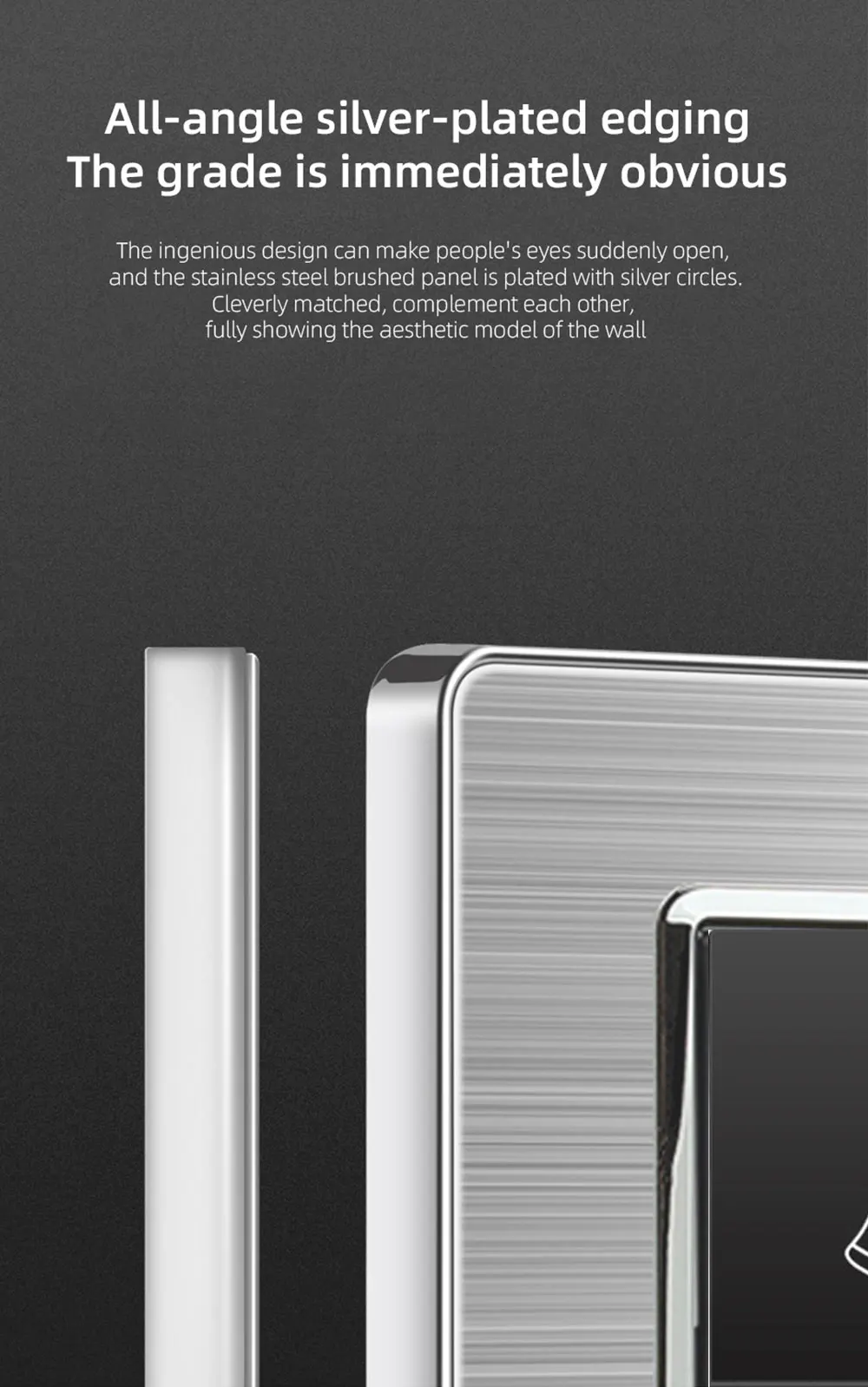 painel de aço inoxidável TV telefone Rj45