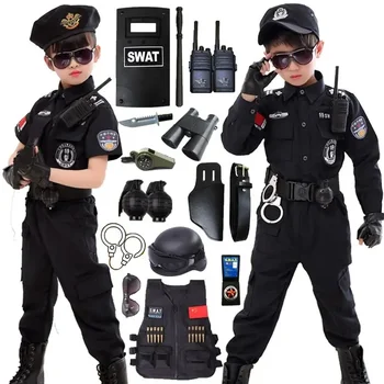 Kids SWAT Police Costume 1