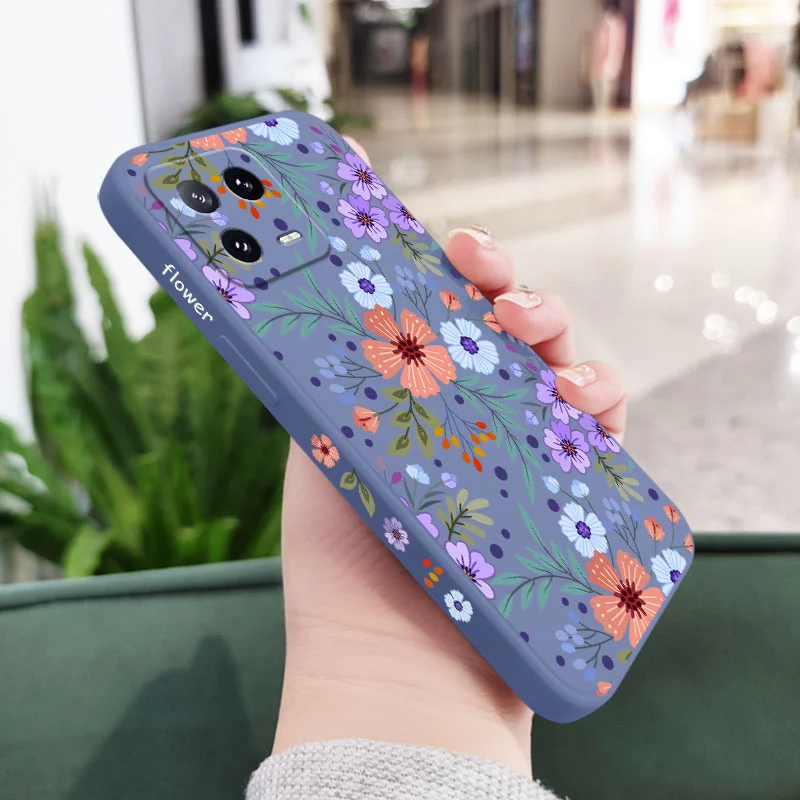 Miss Flower Liquid Silicone Phone Case - Elegant and Durable Protection