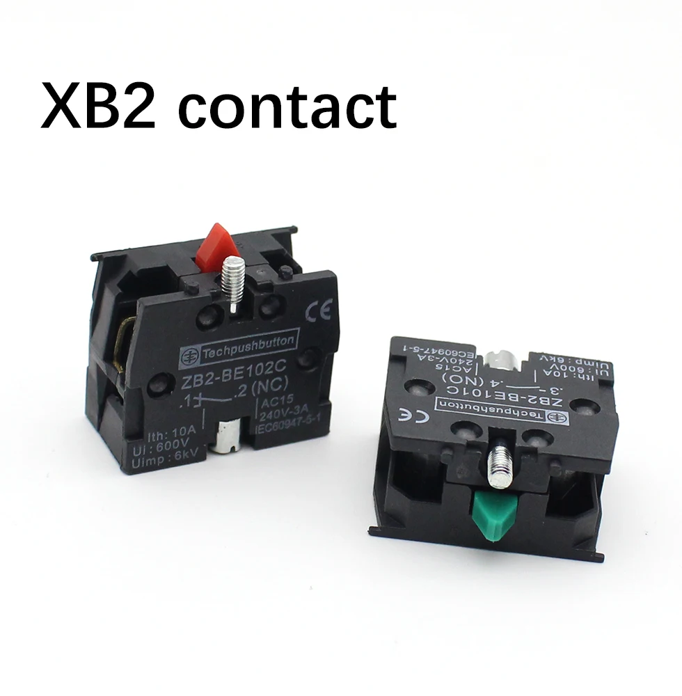 

100PCS XB2 Rotary Switch ZB2BE102C (NC) 10A ZB2-BE101C (NO) Button Switch Contact Block XB2-BD21 BD23 BD25 BD33 BD45 BD53
