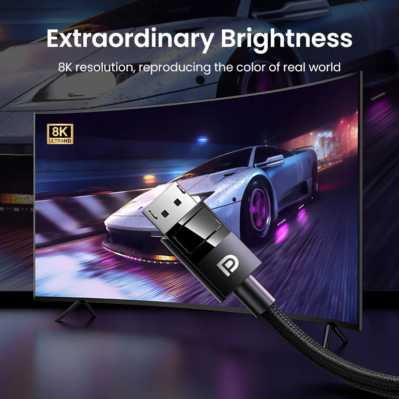 Ugreen-÷Ʈ 8K ÷Ʈ ̺, HP/DELL ƮϿ, 8K/60Hz 4K/144Hz ÷Ʈ 1.4 ̺, 8K ÷Ʈ-÷Ʈ