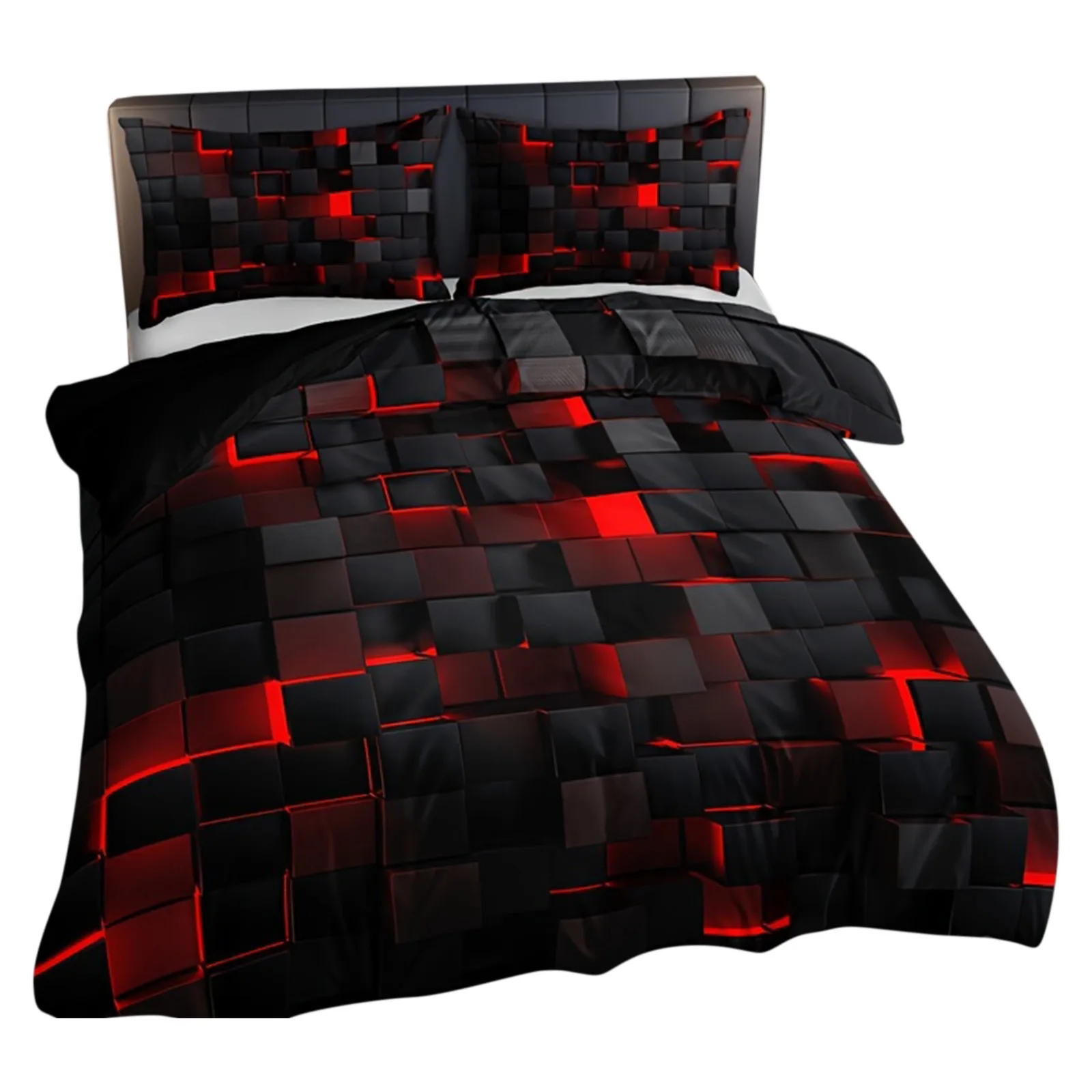 Peripheral Print Super Soft Brushed Microfiber Comfortable Set Equipped With Zipper Closure And Two Pillowcases 3