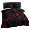 Peripheral Print Super Soft Brushed Microfiber Comfortable Set Equipped With Zipper Closure And Two Pillowcases 3