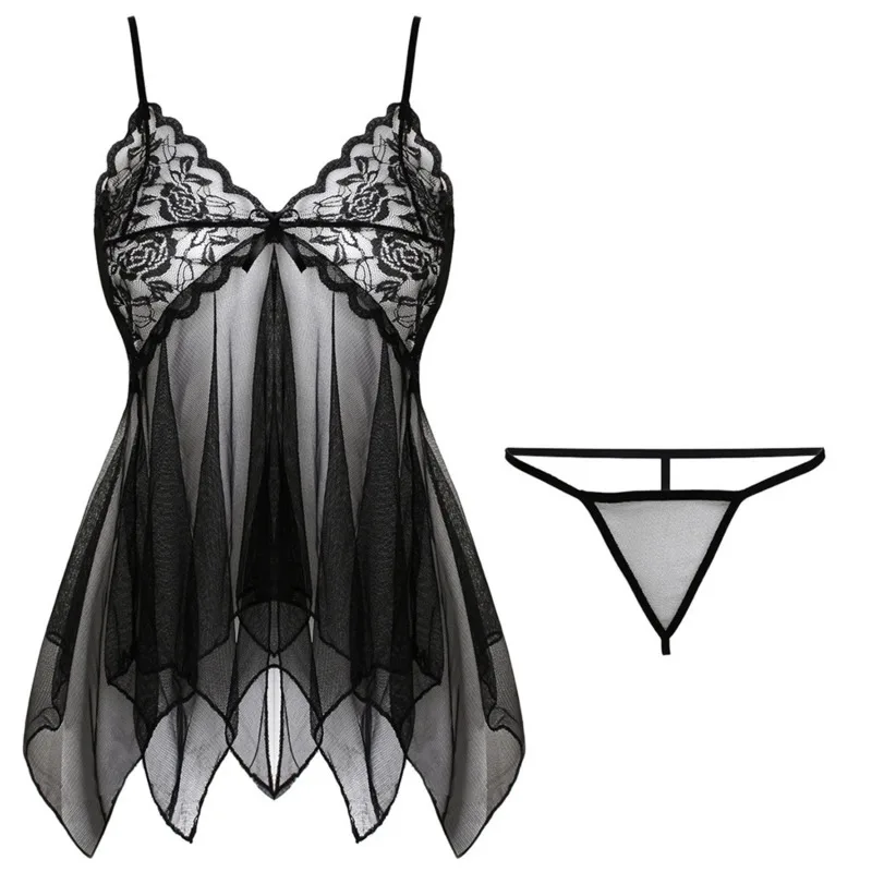 Lace Sexy See Through Sleepwear Sets Woman Dress Front Split Female Nightgown Seductive Pajama пижама женская Sujetadores Sexys women lingerie women lingerie set women nightgowns women nightdresses women pajamas sleeping dress
