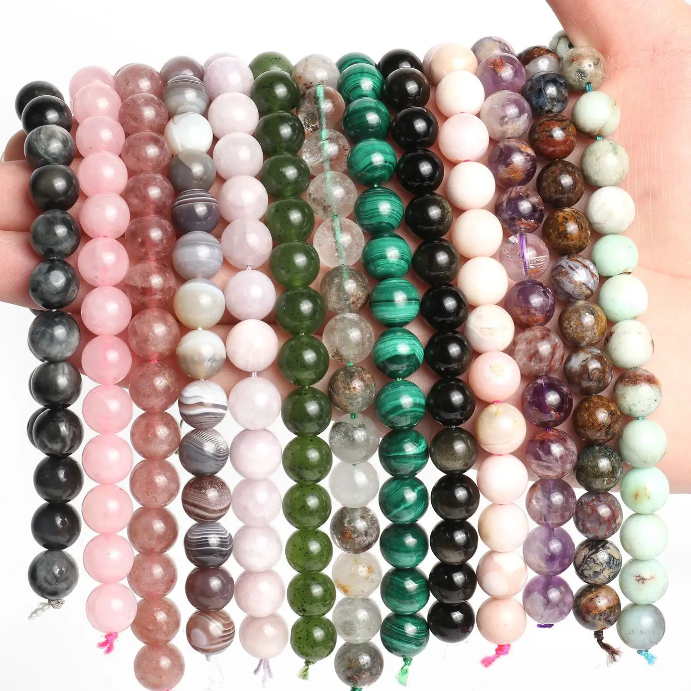 Matte Natural Agates Stone Beads Colorful Round Spacer Loose Gem Beads For  Jewelry Making DIY Bracelets Accessories 6/8/10mm - AliExpress