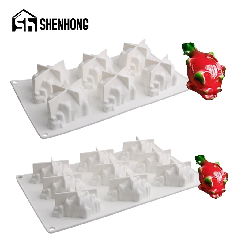 

SHENHONG 2 Types Hylocereus Design Fruit Mousse Moulds Pastry Baking Tool Pitaya Silicone Cake Molds Kitchen Dessert Bakeware