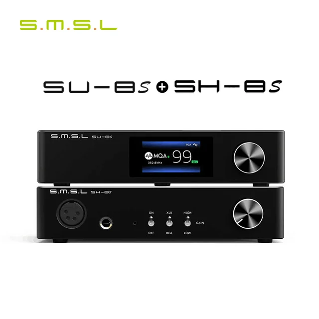 SMSL SU-8S MQA Decoder + SMSL SH-8S Headphone Amplifier SU8S SH8S Combo 1