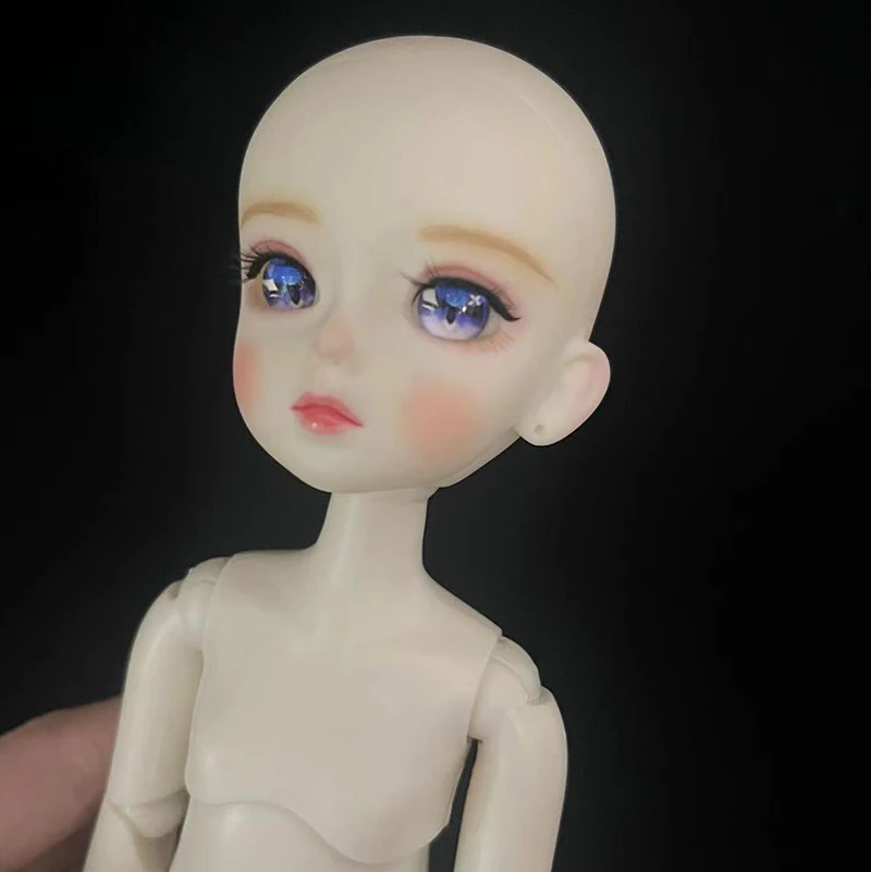 Fashion 1/6 Bjd Doll with Makeup 30CM Doll Mechanical Joint Body Opened Head DIY Doll Kids Girls Doll Toy Gift White Skin 3