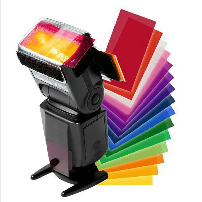 20pcs Flash Speedlite Color Gels Filters for Canon Yongnuo DSLR Camera
