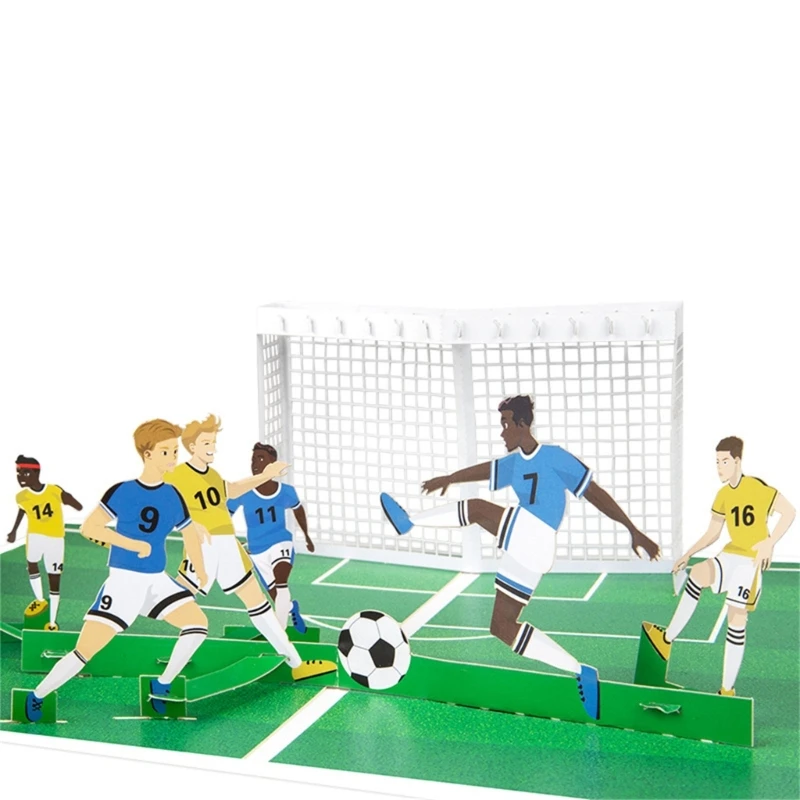 Football Handmade 3D Popup Card Popup Greeting Card Sports Card Happy Birthday Card Father Day Cards with Envelope greeting cards