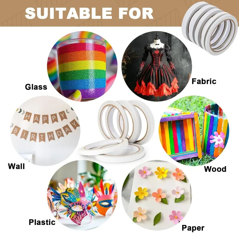 Versatile Double-Sided Sticky Tape for DIY, Home, Office, and School Projects