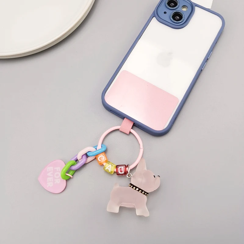 Phone Anti-lost Lanyard Keys Creative Cartoon Puppy Doll Pendant Pendant Keychain RoundUniversal Clip Mobile Phone L