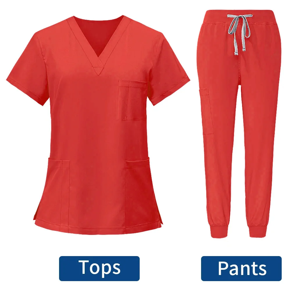 

Women Scrubs Sets Hospital Medical Uniforms Doctors Surgical Gowns Nurses Accessories Dental Clinic Beauty Spa Workwear Clothes