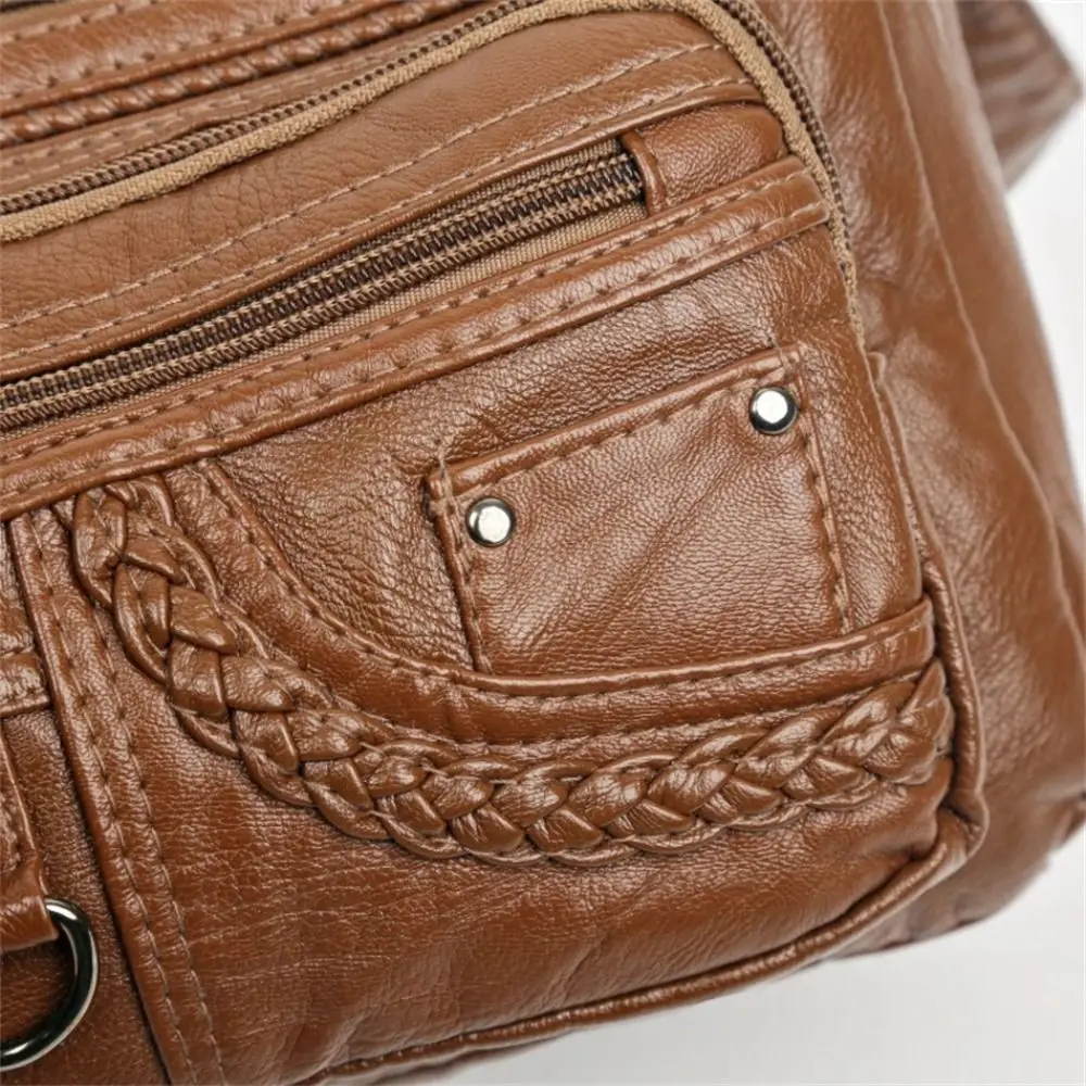 Trendige PU-Leder Geldbörsen Hochwertige Dacron Umhängetaschen Mehrtaschen-Handtaschen – Detail 8
