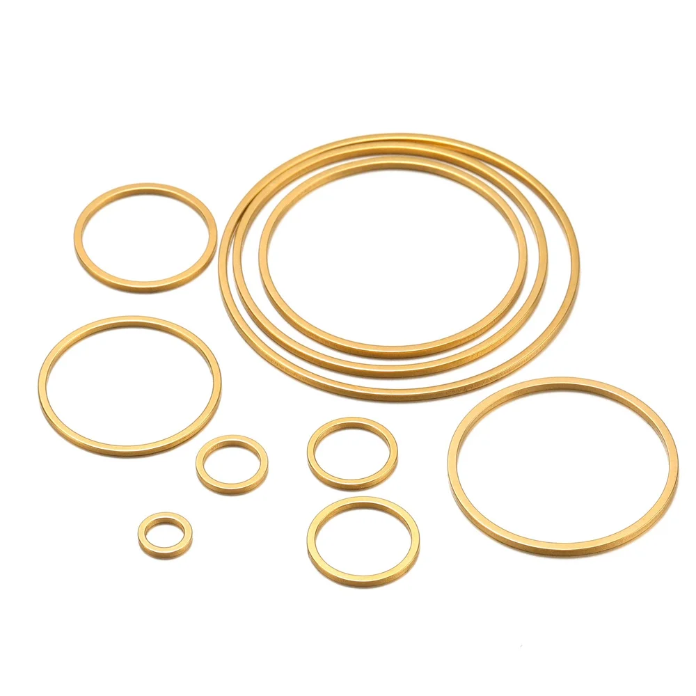 Stainless Steel Gold Plated Large Hoop Earrings